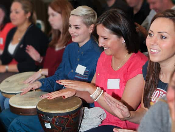 Photo of a drumming workshop